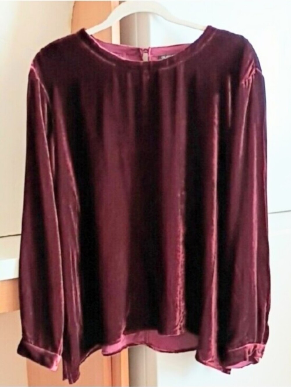 Eileen Fisher Viscose/Silk Velvet Top sz XL In Vine